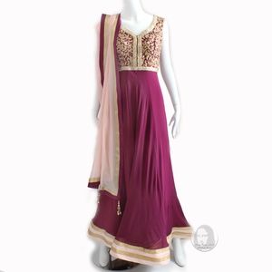 Nazranaa Dress Silk Anarkalis + Dupatta Shawl Embellished Embroidery Rhinestones